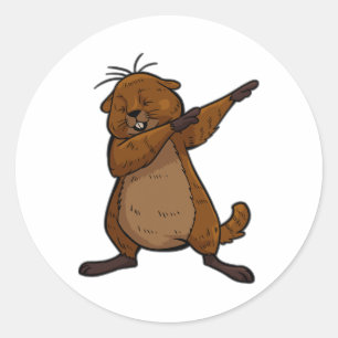 Sticker Rond Chemise de terre Funny Dab Danse Noël T Chemise