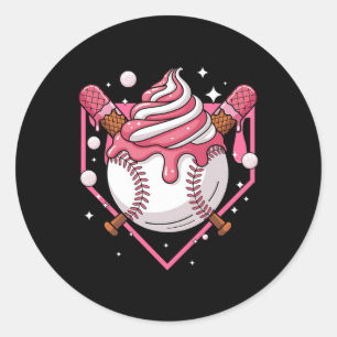 Sticker Rond Chemise de truc de Bysebyll de goutte de glace Stu
