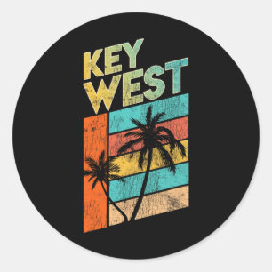 Sticker Rond Chemise de vacances en famille à Key West Floride