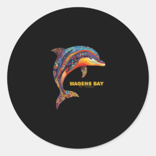 Sticker Rond Chemise de vacances Îles Vierges St Thomas Tril Da