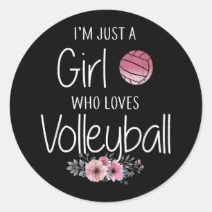 Sticker Rond Chemise De Volley Pour Filles Ados Mignonnes