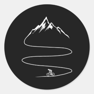 Sticker Rond Chemise de VTT Single Track Vélocité en descente B