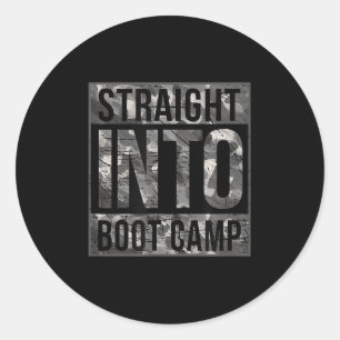 Sticker Rond Chemise D'Entraînement De Base Du Camp De Démarrag