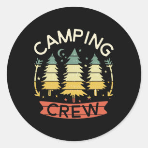 Sticker Rond Chemise d'équipe de camping Enfants T-shirts de ca