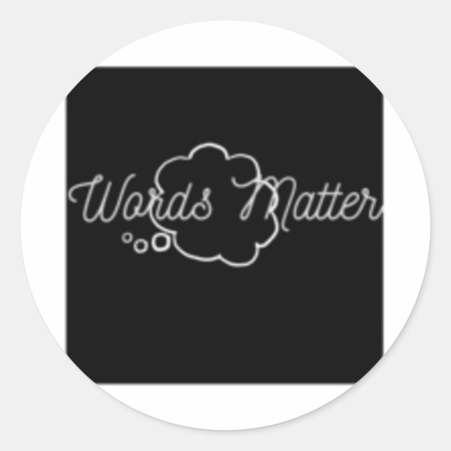 Sticker Rond Chemise des mots (Devant)