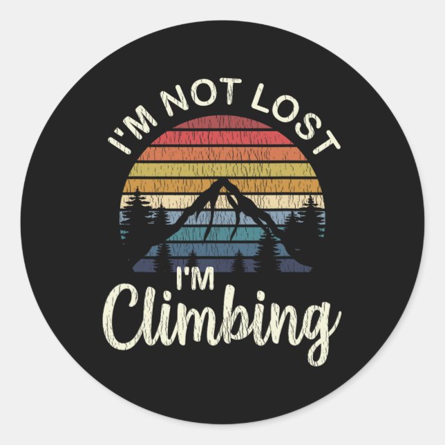 Sticker Rond Chemise d'escalade - Cadeaux d'alpiniste - Cli (Devant)