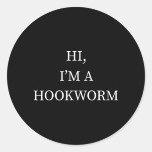 Sticker Rond Chemise d'Halloween parasite d'ankylostome drôle d