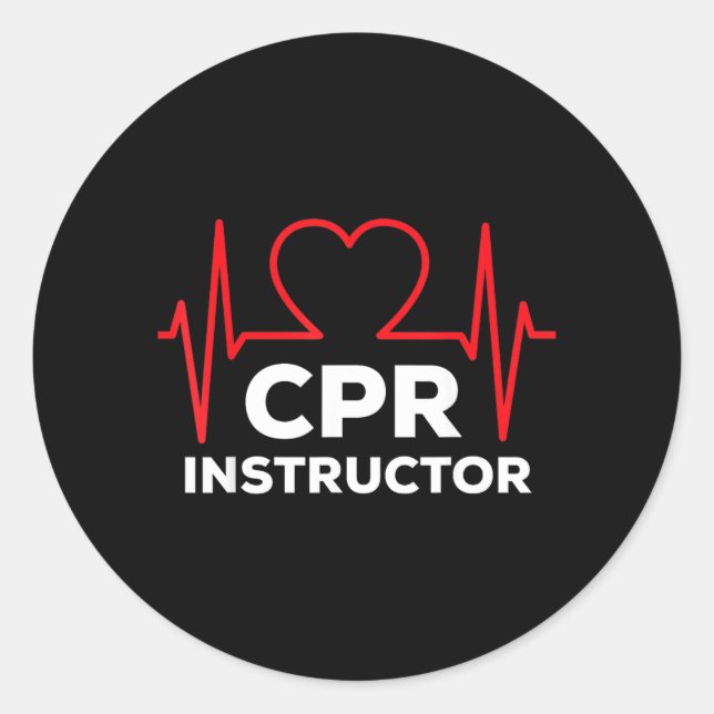 Sticker Rond Chemise d'instructeur de RCR Graphique du rythme c (Devant)