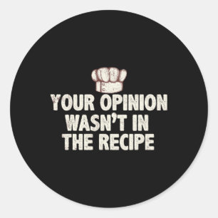 Sticker Rond Chemise drôle de chef cuisinier BBQ Cool Cooking L