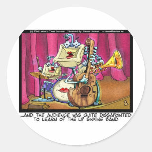 Sticker Rond Chemise drôle de groupe Lip Sinking Mugs & Autres
