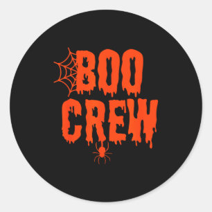 Sticker Rond Chemise drôle d'Halloween pour costume de groupe F