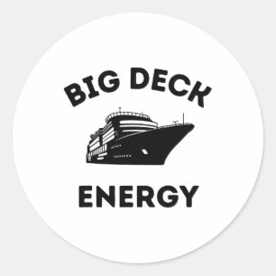 Sticker Rond Chemise drôle pour hommes de bateau de croisière -