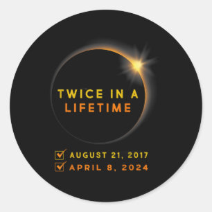 Sticker Rond Chemise Eclipse Deux Fois Dans La Vie 2024 Éclipse