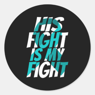 Sticker Rond Chemise en ruban bleu pourpre pour lui santé menta