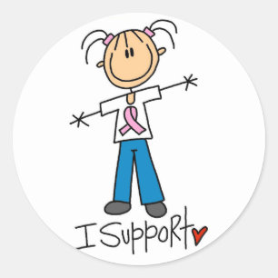 Sticker Rond Chemise et Cadeaux de Soutien pour le Cancer du Se