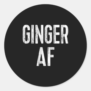 Sticker Rond Chemise Ginger Af Irlandais Hommes Femmes Jour de
