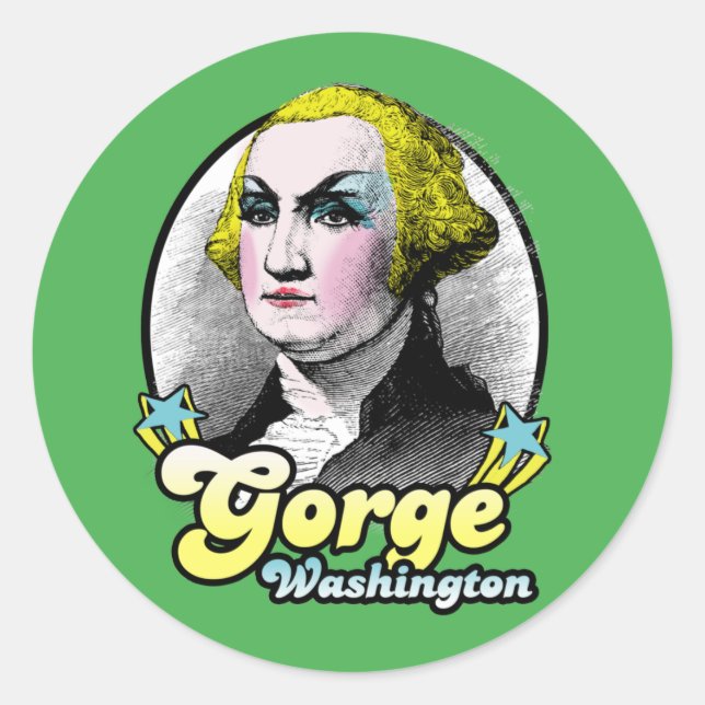 Sticker Rond Chemise Gorge Washington (Devant)
