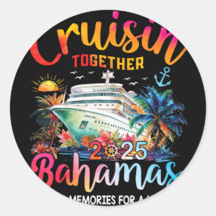 Sticker Rond Chemise Hamas 2025 Croisière Ensemble Famille Vaca