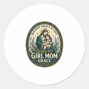 Sticker Rond Chemise Identités Micro Maternité Jésus Base de Fo