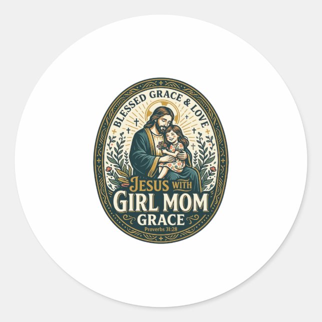 Sticker Rond Chemise Identités Micro Maternité Jésus Foi Base (Devant)