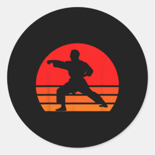 Sticker Rond Chemise karaté noire1