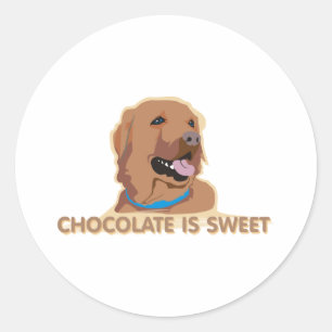 Sticker Rond Chemise Laboratoire-Chocolat-Être-Douce de