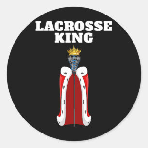 Sticker Rond Chemise Lacrosse King Mens Lacrosse Pour Garçons L