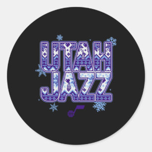 Sticker Rond Chemise laide de Noël des Utah Jazz N