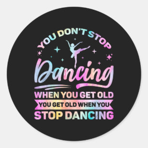 Sticker Rond Chemise Lover Danse Pour Danseurs Uni Black Small