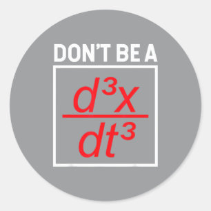 Sticker Rond Chemise Math Math - Ne soyez pas un D3x_dt3 - Ne