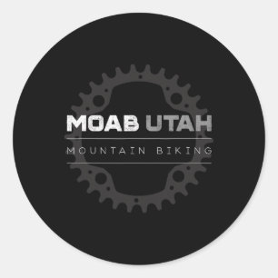 Sticker Rond Chemise Moab Utah Mountain Biking Mtb - Vintage Mt