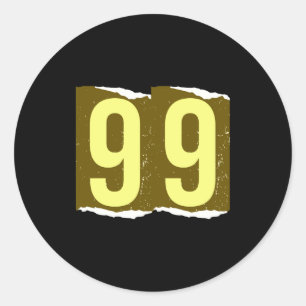 Sticker Rond Chemise numéro magazine rançon 99