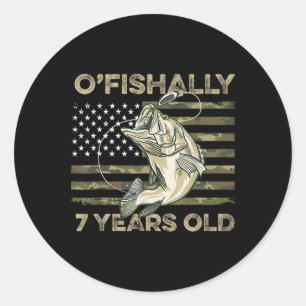 Sticker Rond Chemise Officiellement 7 Ans 7ème Anniversaire Dra