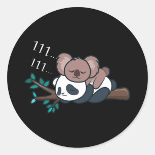 Sticker Rond Chemise panda hommes femmes enfants amateurs de pa