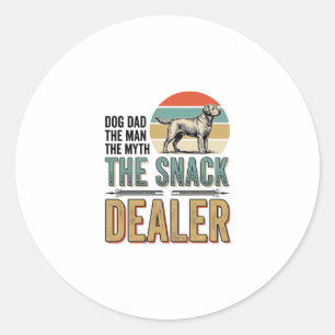 Sticker Rond Chemise pour amoureux de chiens vintage - Fourniss