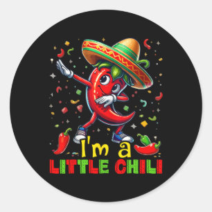 Sticker Rond Chemise pour enfants Dabbing Chili Pepper Cinco De