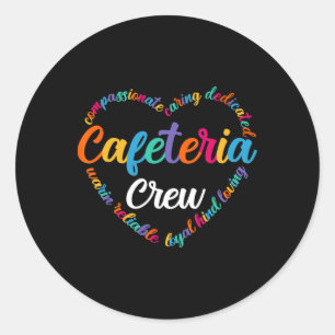 Sticker Rond Chemise pour l'équipe de la cafétéria de retour à