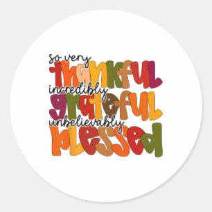 Sticker Rond Chemise remerciant Dieu Femmes de Thanksgiving