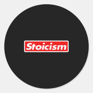 Sticker Rond Chemise stoïque _ Logo stoïciste _ Chemise philoso