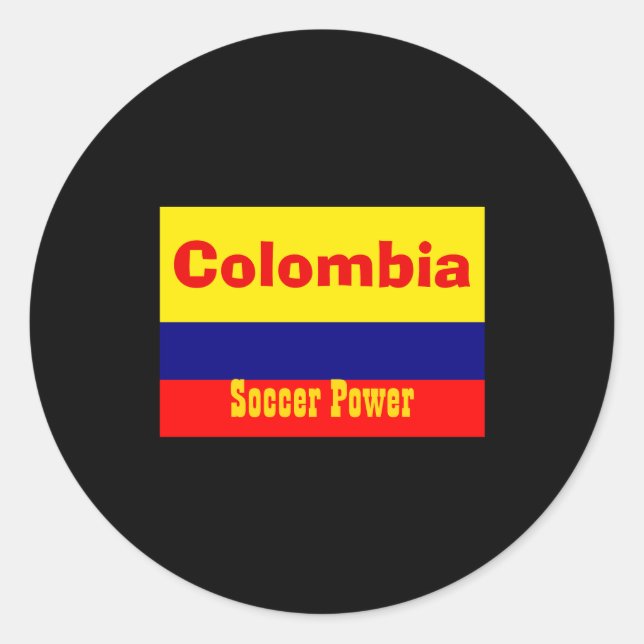 Sticker Rond Chemise T Colombie Puissance Foot  (Devant)