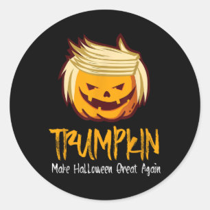 Sticker Rond Chemise T Funny Halloween _ Costume Donald Trump