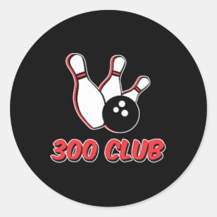 Sticker Rond Chemise T Logo Bowler 300 Club 