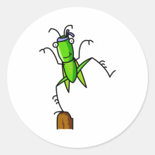 Sticker Rond Chemise T T d'équilibre de grhopper de patience