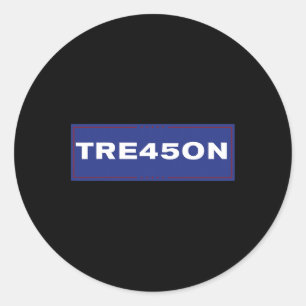 Sticker Rond Chemise Tre45on anti Trump Protest