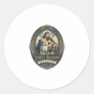 Sticker Rond Chemise Vintage Encouragement Veuve Veuf Jésus Ch