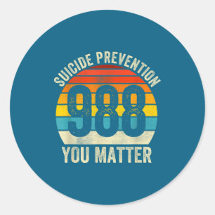 Sticker Rond Chemise Vintage Suicide 788 Prévention du suicide