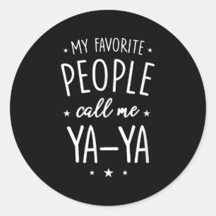 Sticker Rond Chemise Ya-ya Cadeau_ Mes personnes préférées me a