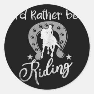 Sticker Rond Chemises À Cheval Pour Femmes Filles J'Ai Plutôt À