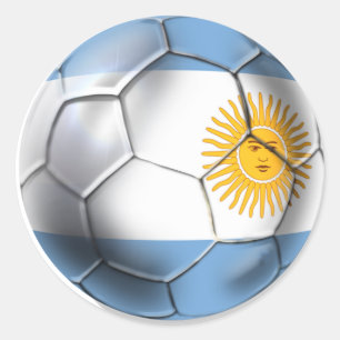 Sticker Rond Chemises argentines de ballon de football de