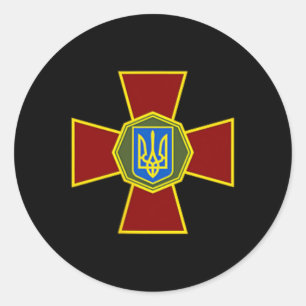 Sticker Rond Chemises Armoiries Ukrainiennes Garde Nationale D'